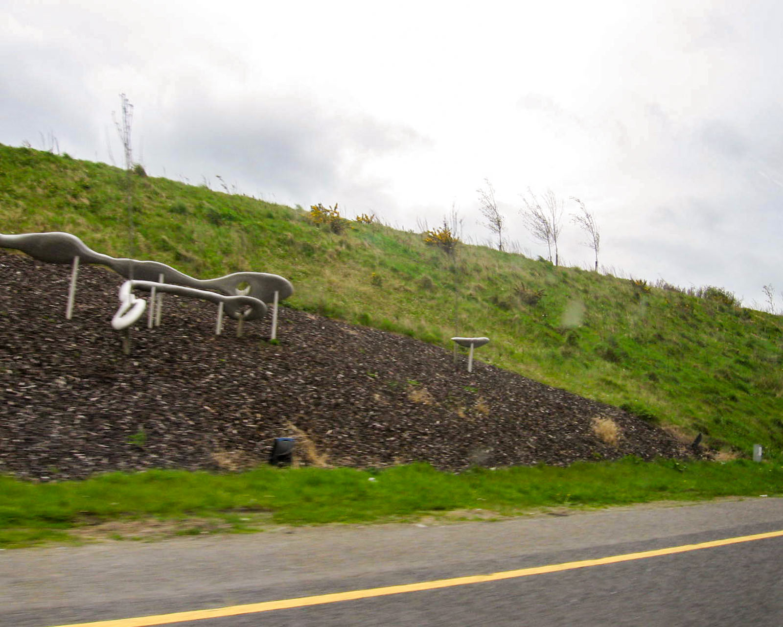 Shannon, Strange sculpture or trash by the roadway